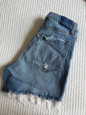 Abercrombie & Fitch Light Blue Distressed Denim Cutoff Shorts